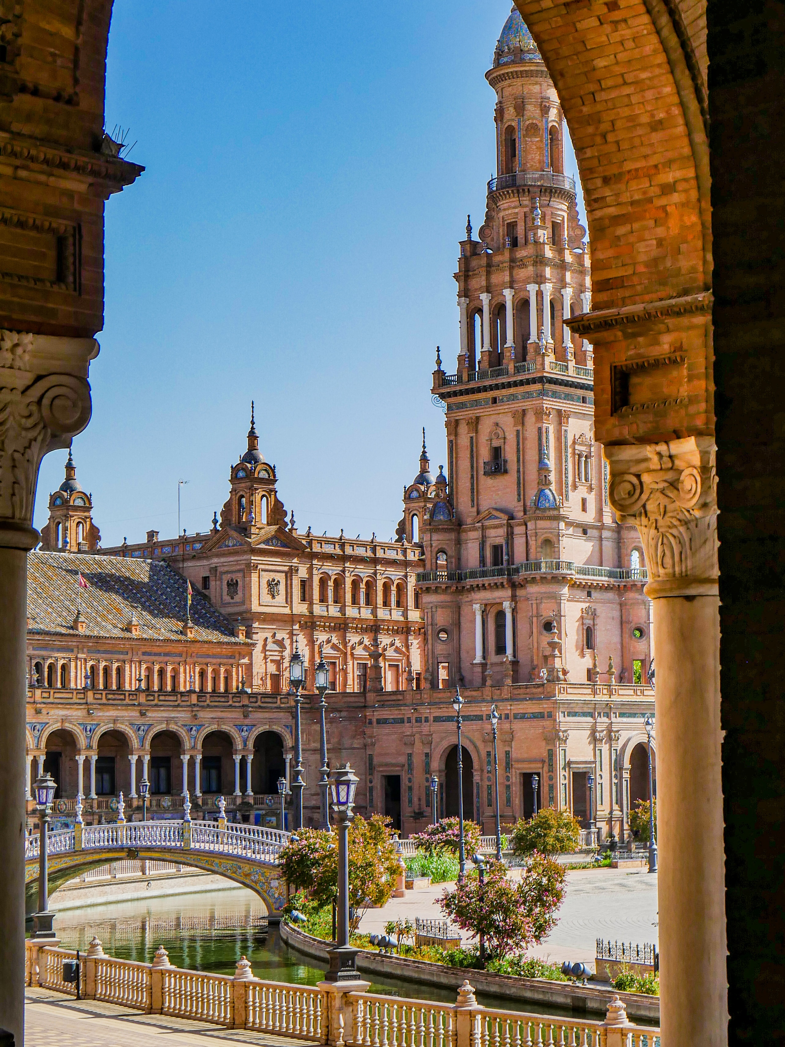 The beautiful Plaza de espana in Seville